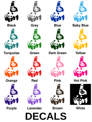 Funny Panda Fight Decals